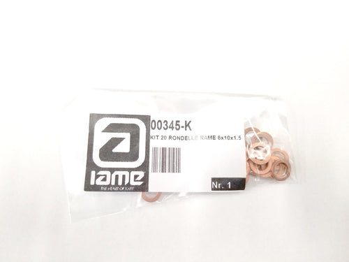 05/186 - 00345-K Kit 20 M6 Copper Washers