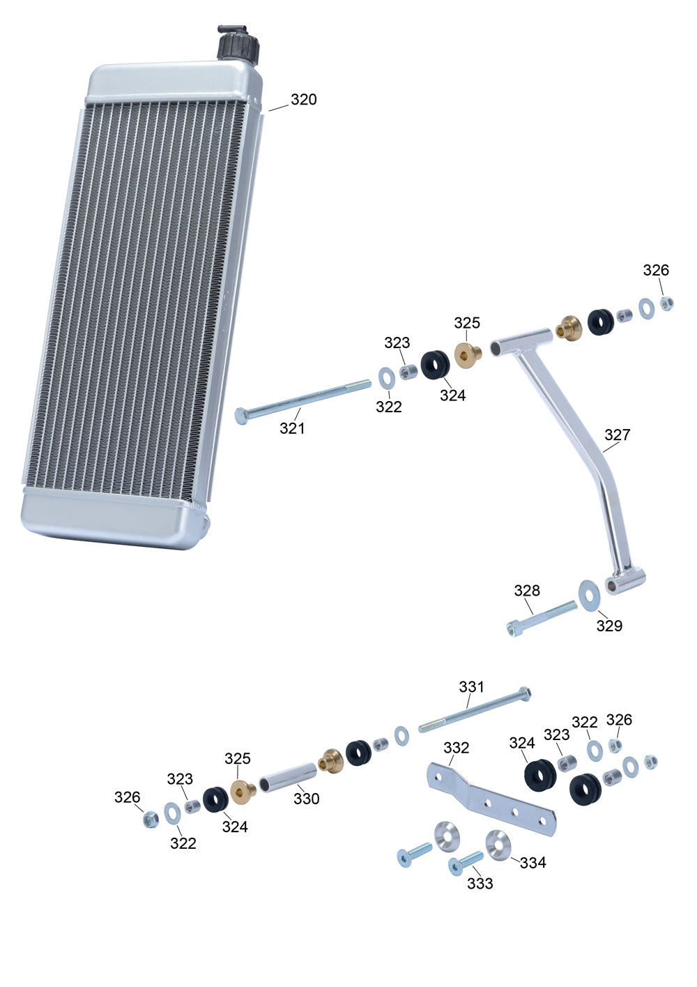 327. Radiator support 470X195