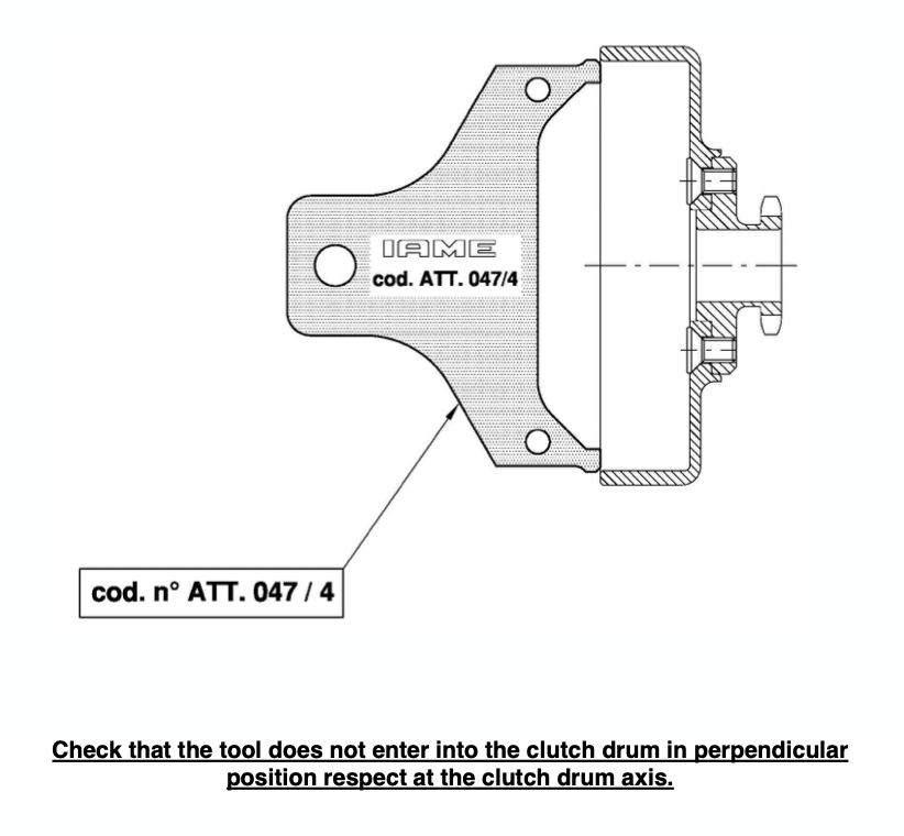 IAME "NO GO" TOOL FOR INNER CLUTCH DRUM