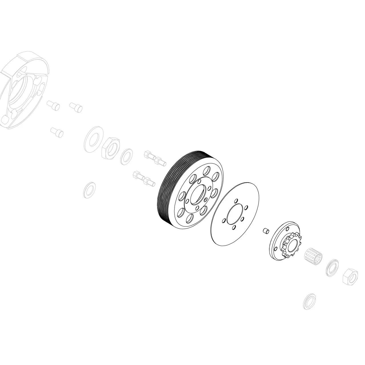 W1763/MR11 Complete clutch housing w/sprocket z11
