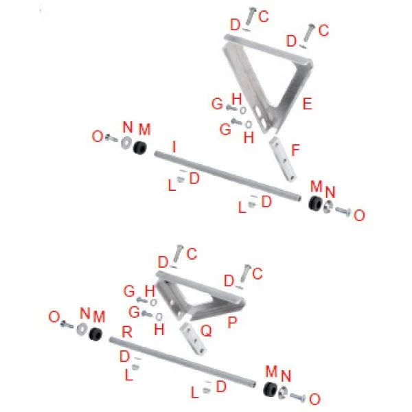 OTK SUPPORTS KIT FOR RADIATOR 470X265X43MM